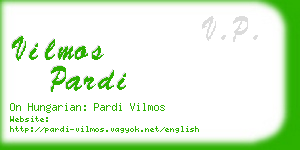 vilmos pardi business card